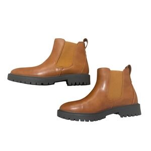 Dream Pairs Chelsea Ankle Boots Women's 7.5 Brown Lug Sole Pull On Booties